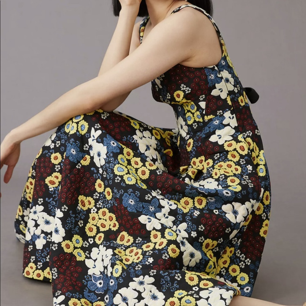 ✨Maeve Anthropologie Marigold Maxi Dress Size 6 and Size 2 - Picture 3 of 9
